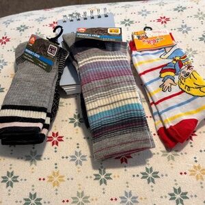 Ozark Trail Women's Crew Socks - Gray, Multicolor, Red